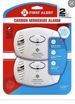 First Alert carbon Monoxide Alarm 2 Pack