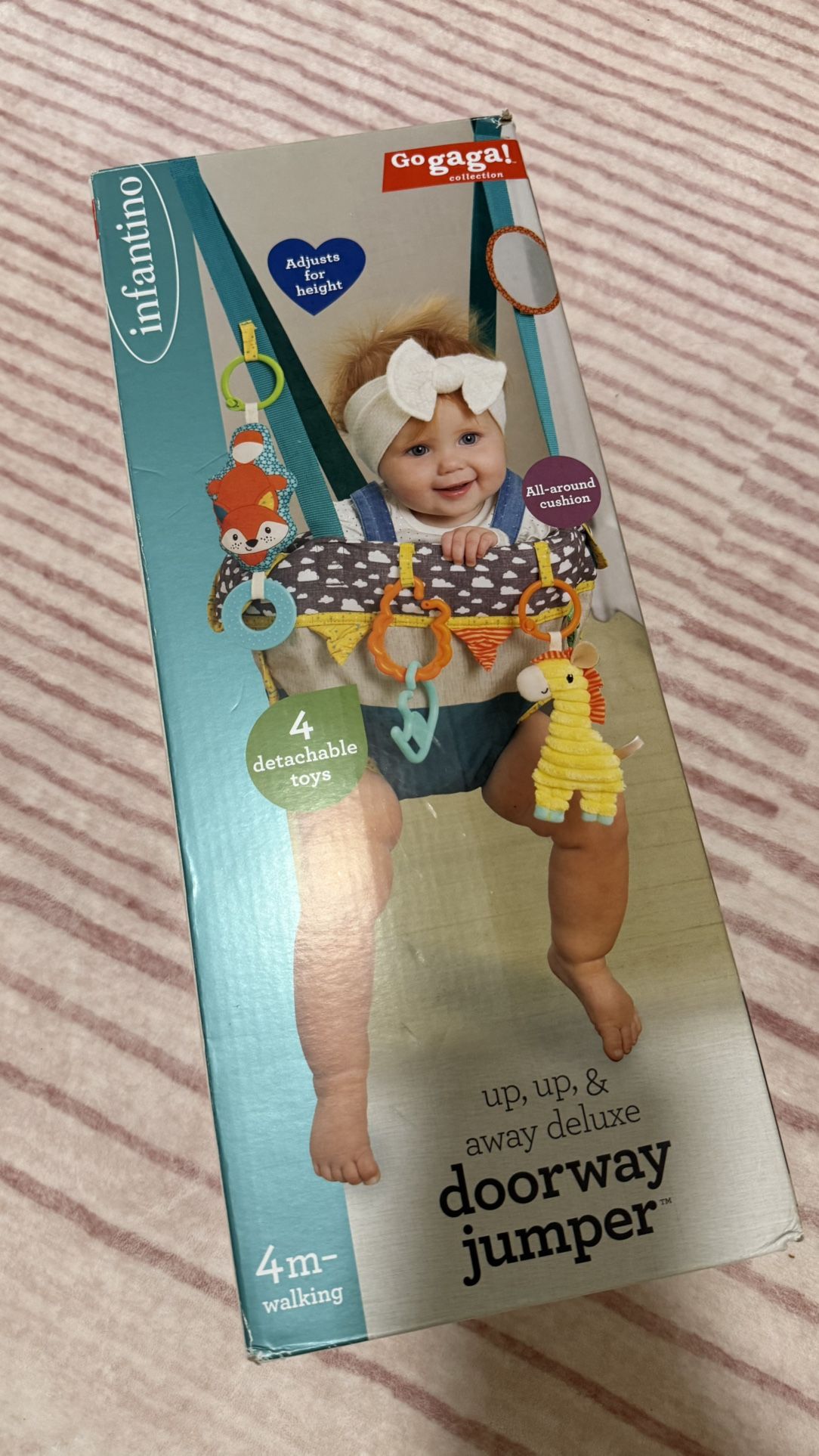 NEW Unopened Box: Infantino Bounce 'n Spring Door Jumper for Baby with Adjustable Straps, 4months - Walking