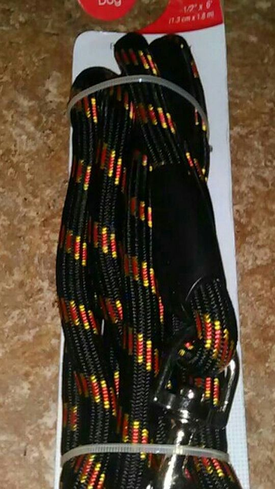 Braided Dog Leash! Brand New! Size L 1/2" x 6'