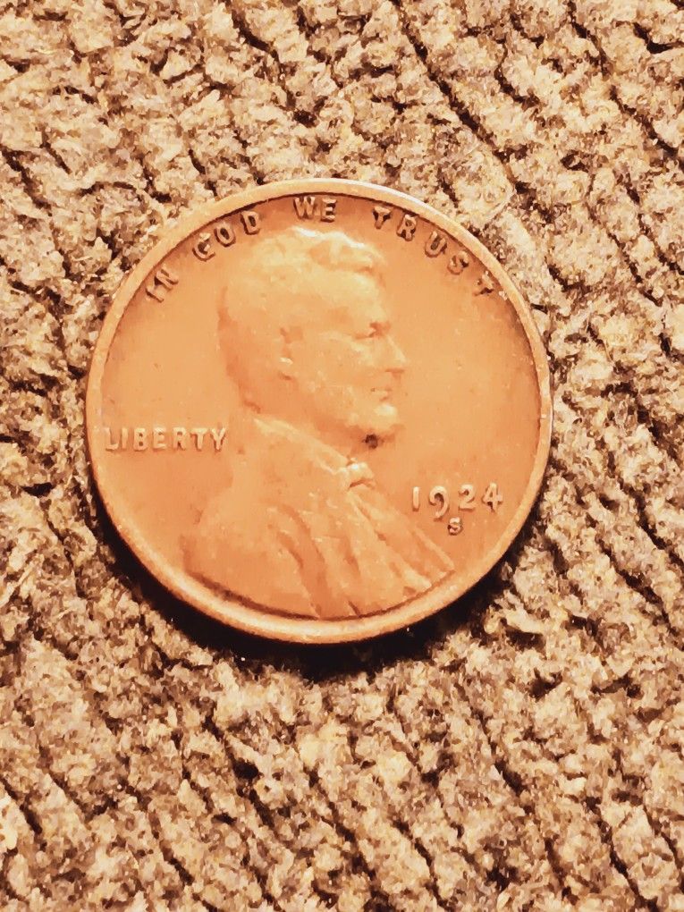 1924 S Wheat Back Cent Coin