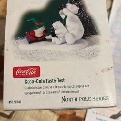 Dept 56 N. Pole Series. Coca-Cola Taste Test.