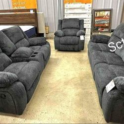 Draycoll Slate Reclining Living Room Set Sofa And Loveseat 