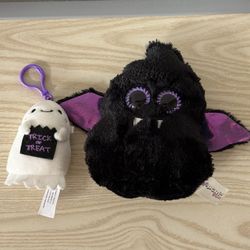 Black Poopchi's Poo Plush Bat Stuffed Animal 6.5" & Keychain Target Ghost 