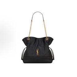 SAINT LAURENT YSL Jamie Brand Gold Metal Logo Chain Shoulder Strap Lambskin Tote Bag Tote Bag Shopping Bag(159)38