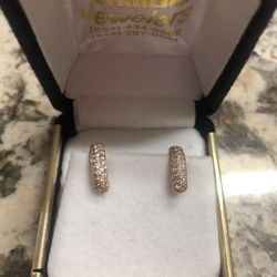 Diamond Earrings With The Receipt Serious Inquiries Only! 