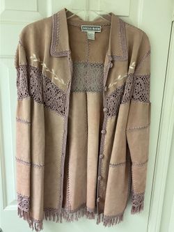 Suede Leather Jacket with Fringes