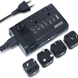 new 350W Voltage Converter, Ai 220V to 110V Converter and 50Hz to 60Hz Transformer, Power Converter Adapter Combo US to AU, UK, European Travel Plug A