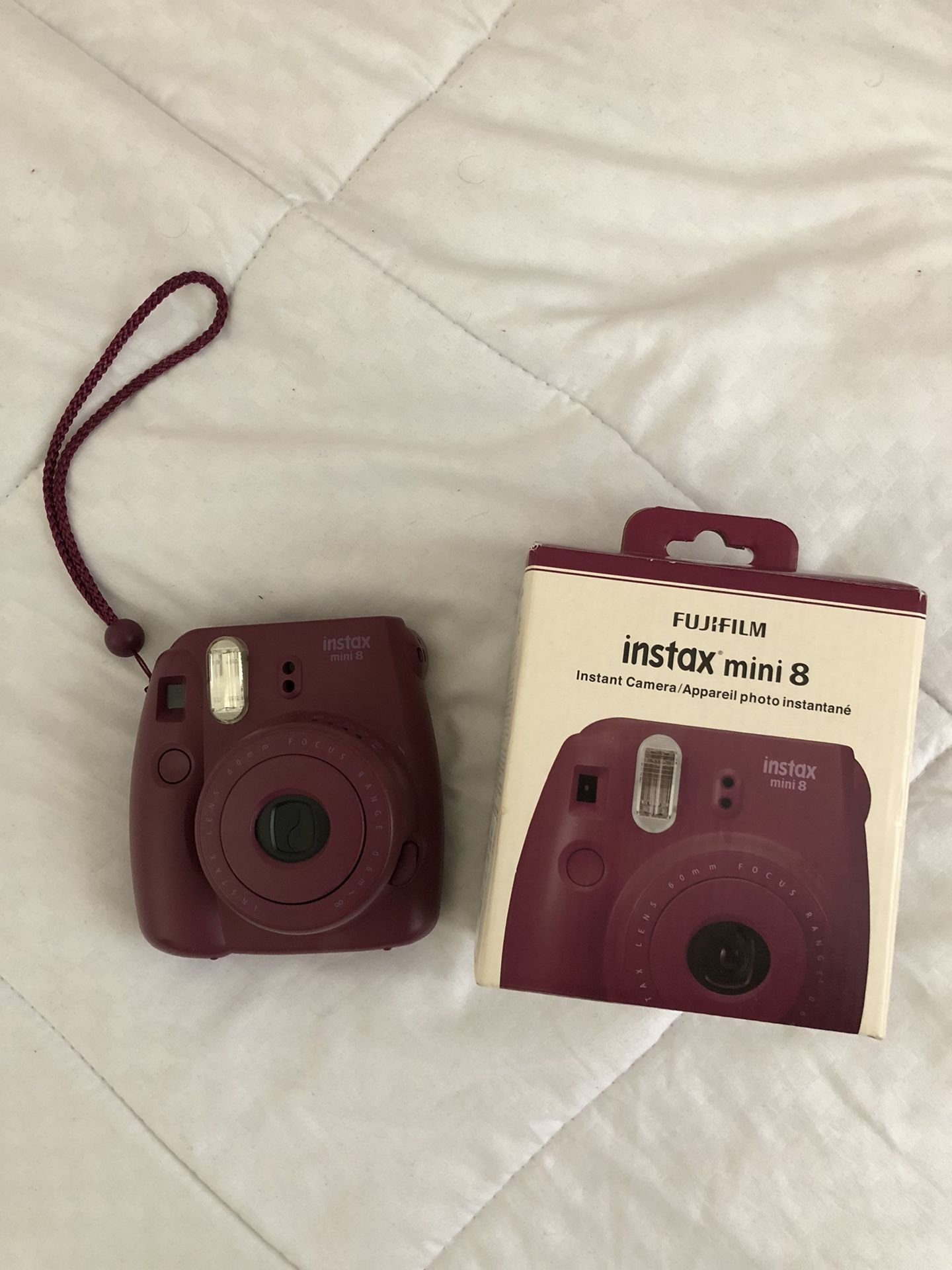 Instax mini 8 Burgandy Instant Camera (Urban Outfitters)