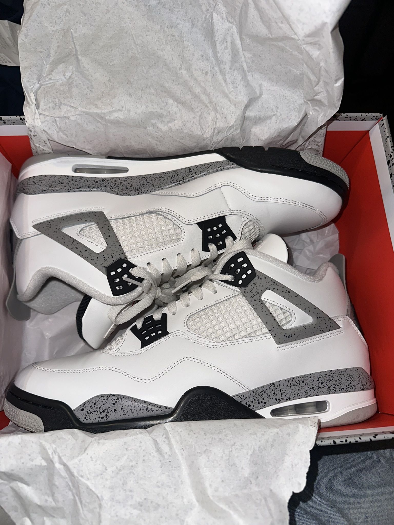 Air Jordan 4 White Cement  size 14