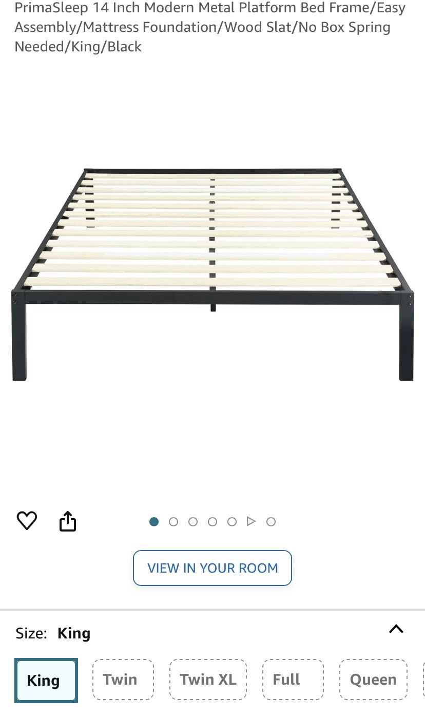 King Platform Bed Frame