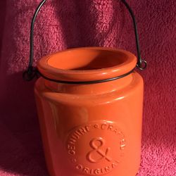 Ceramic Jar Candle Holder Planter Vase 5 1/2” x 4 1/2”
