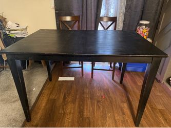 High table with two chairs