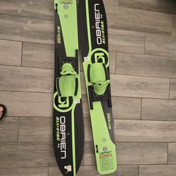 OBrien All-Star 46" Kids Water Skis Combo Pair Watersports Training