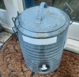 Vintage heavy duty galvanized cooler - $45