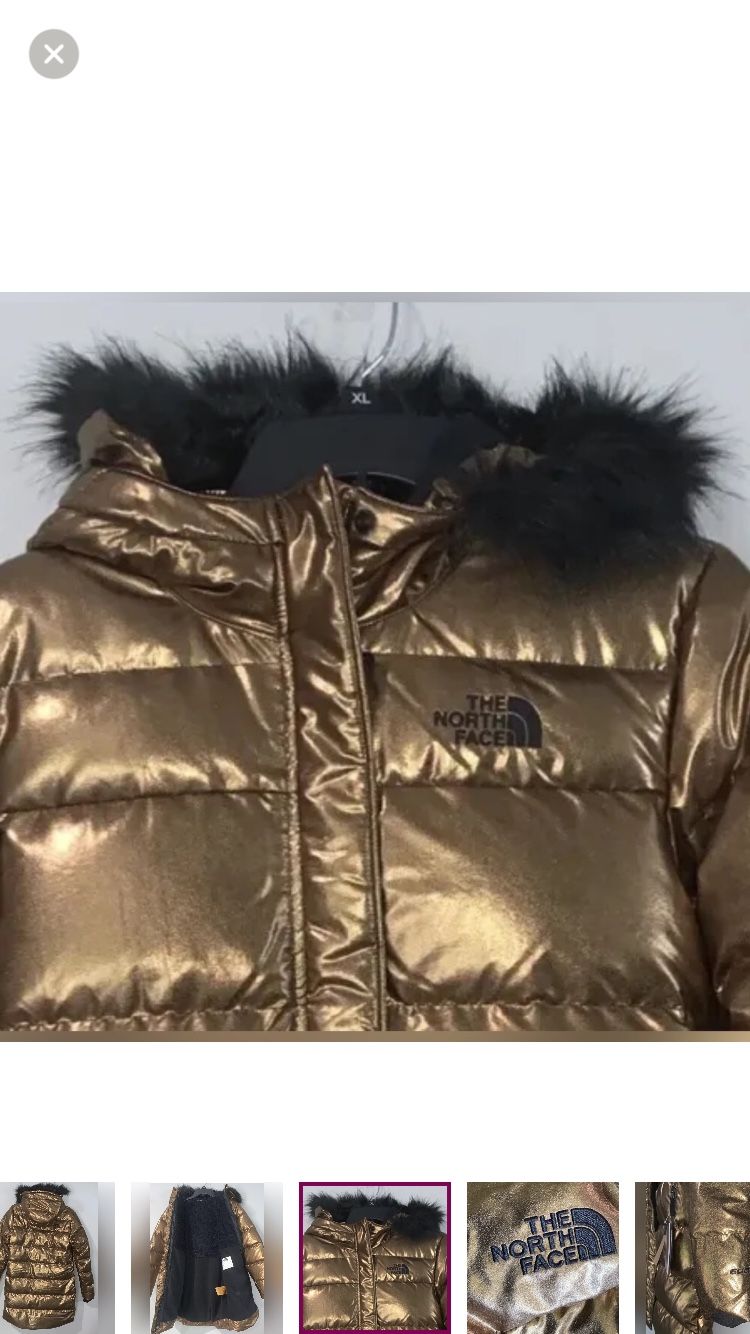 North Face Girls XL Gold Down Jacket XL