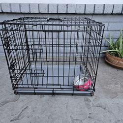 Dog Cat Animal Cage Crate With Bowl 24"x20"x18"