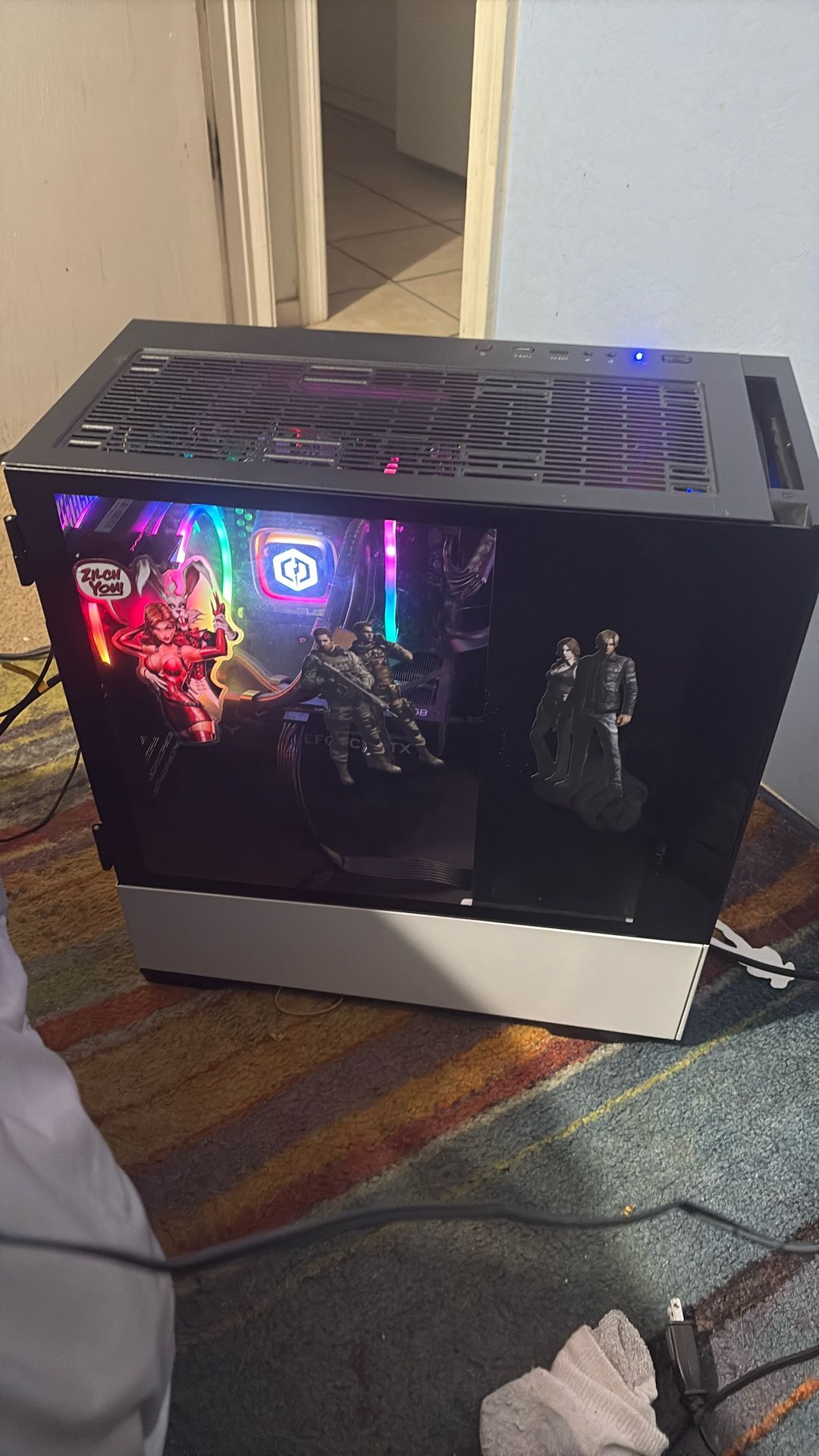 Gaming Pc With Monitor And Mouse And Keyboard
