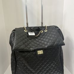Brand New Feilario 18" Quilted Black Rolling Carry-On