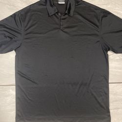 Nike Golf Tour Black Performance Dri-Fit Polo Short Sleeve Shirt mens Sz Large