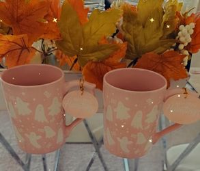 Pink Ceramic Halloween Mug