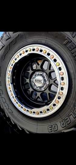 17" KMC beadlocks w- 35" Nitto Terra Grappler G3 17x9 -38 offset