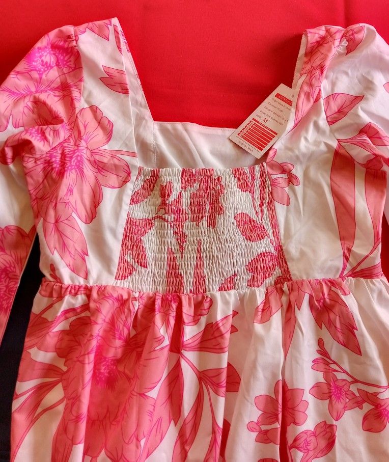 Brand New Tuckernuck Coral ๐ชธ Peony Print Carina Maxi Dress