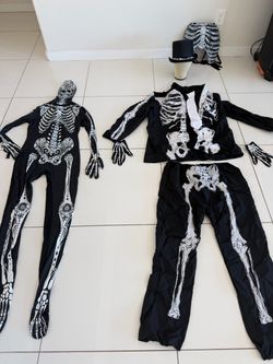 2XL skeleton Halloween costume couple bones horror scary women men unisex