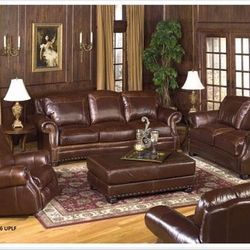 Brand New Leather 3pc Sofa Set- Free Delivery!