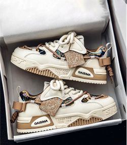 Gaisima Low-Top Sneakers Cream and Tan