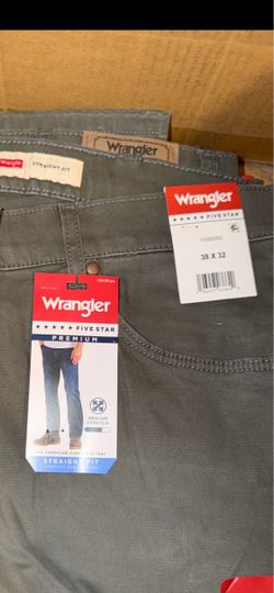 New Wrangler Five Star Premium Straight Fit Pants 38x32