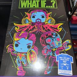Funko Pop MARVEL WHAT IF BLACKLIGHT T-Shirt (Size Large) NIB