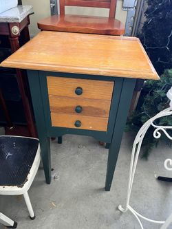 Wood Table Nightstand