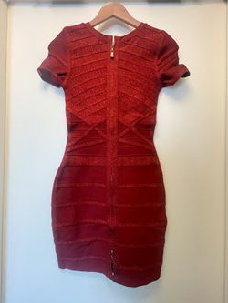 Herve Ledger Red Dress Medium