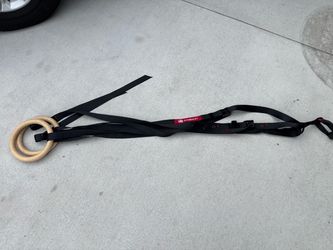 FitBeast Wooden Gymnastic Rings with Straps