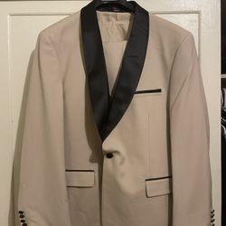 GQ Menswear Beige Tuxedo – Size 50S / 44W
