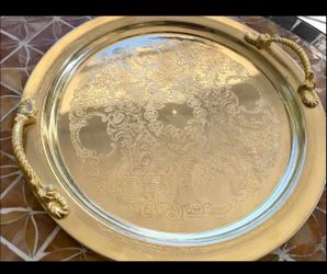 Ornate Gold Serving Tray