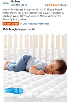 Waterproof crib mattress protector