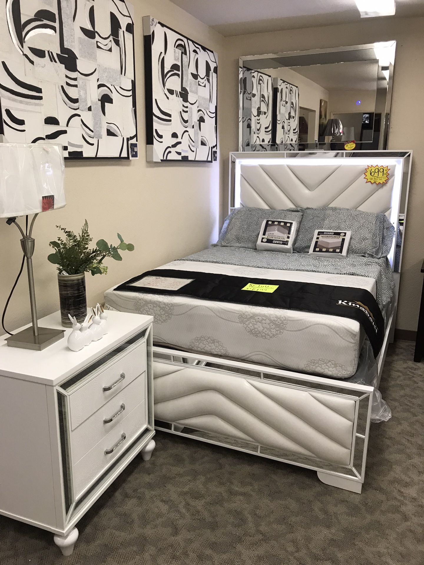 Full Size Bedroom Set W/ LED