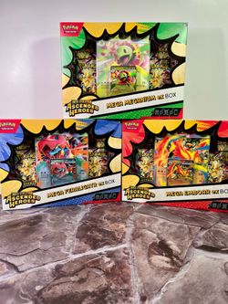 Pokemon TCG Ascended Heroes ex Boxes - Mega Meganium, Feraligatr, Emboar
