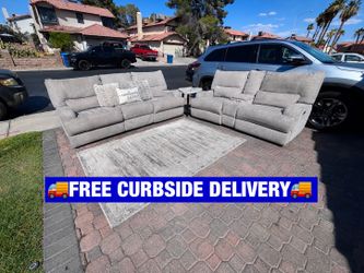 🚚FREE DELIVERY🚚 ✨🩶Gray Power Recliner Couch Set🩶✨