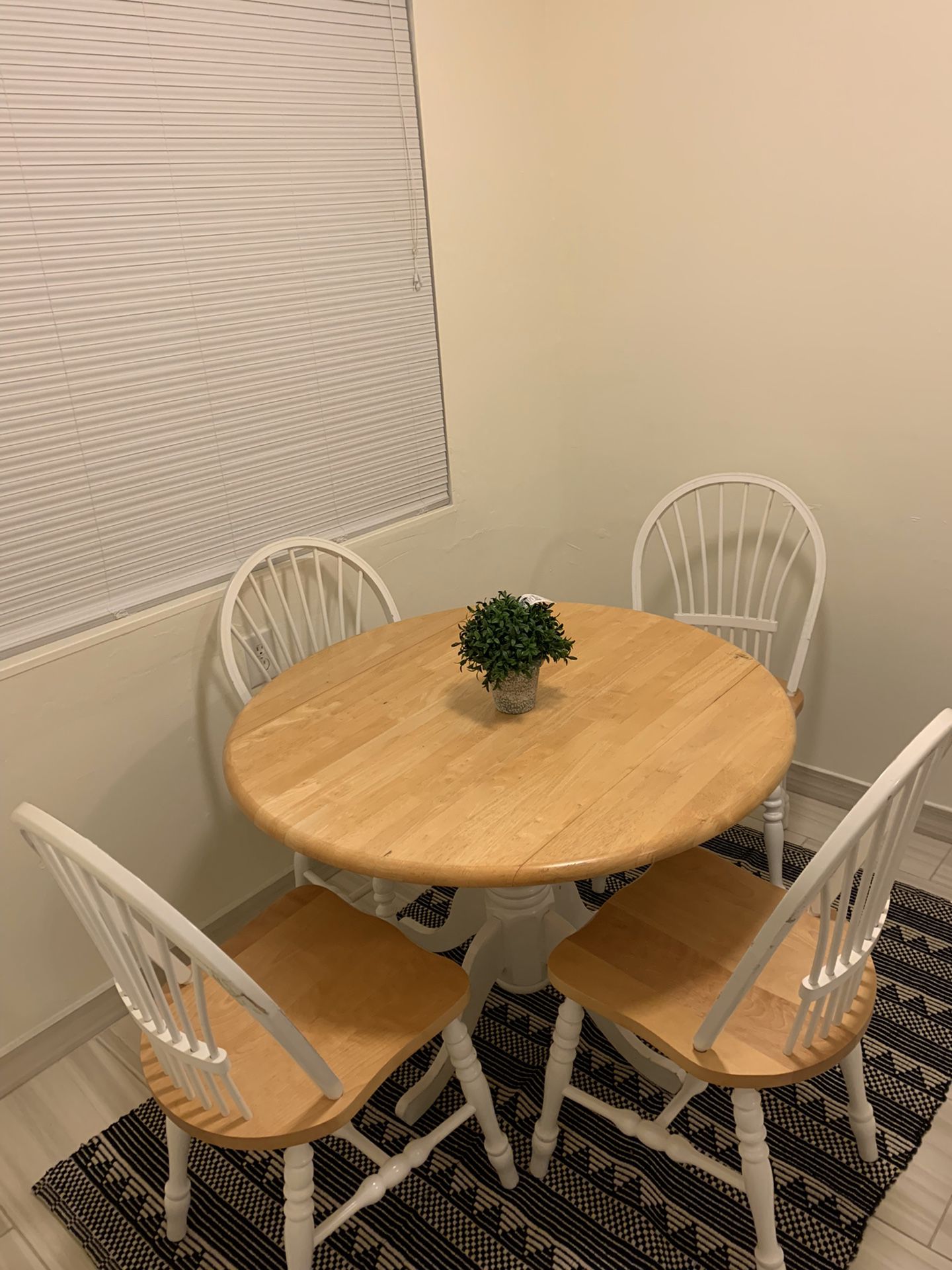 Wood kitchen table and chairs set