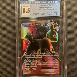 Umbreon EX Full Art Ultra Rare Graded CGC 8.5 *MINT* Subgrades XY Fates Collide 119/124 Pokemon Eevee Slab BGS PSA Eeveelutions