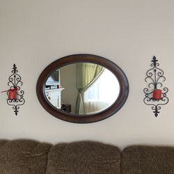 Mirror  and Candlestick with Candles