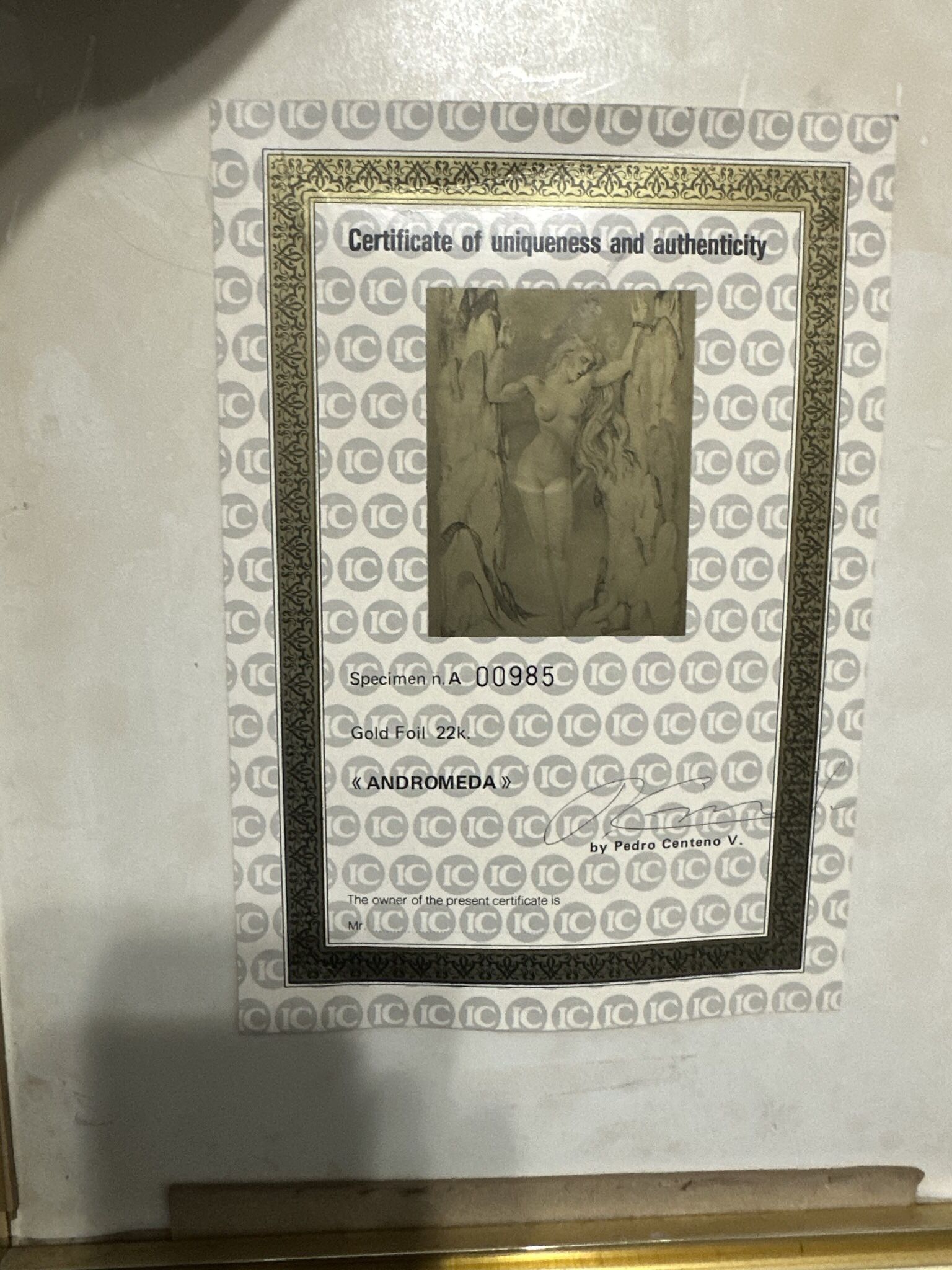 2 Pedro Centeno V. Framed pictures and number !