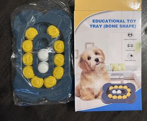 Dog Puzzle Toy Tray, Bone Shaped Puzzle