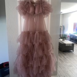 Mauve Maternity Photoshoot Dress