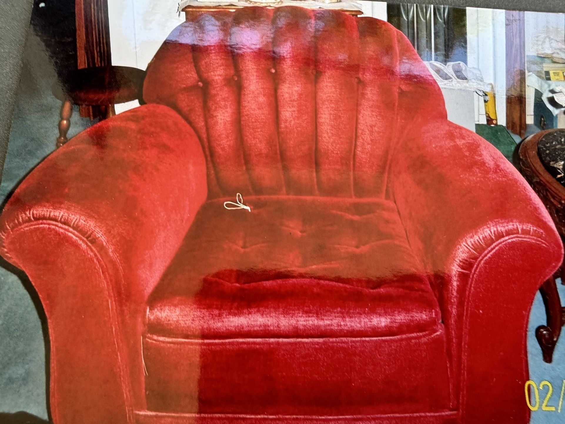 Antique Red Velvet chair