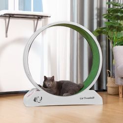 Cat Treadmill, exercise wheel large gray /green , NEW 
