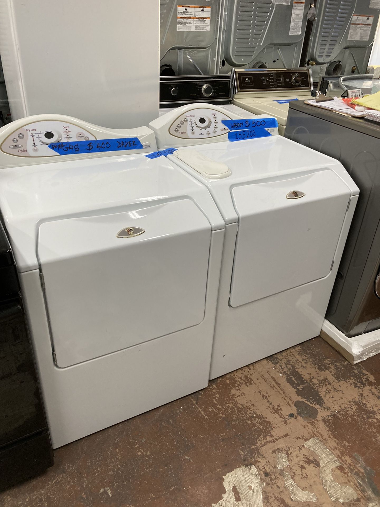 Maytag Neptune Front Load Washer And GAS Dryer In White