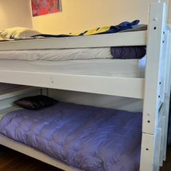 Solid Wood Twin Bunk Beds - Excellent Used Condition